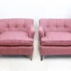 Vintage pair of upholstered chairs | - Image 10