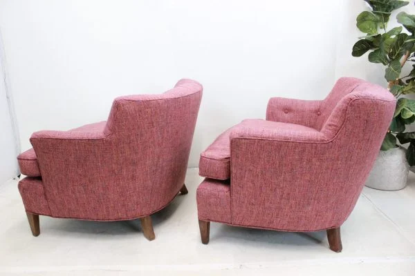 Vintage pair of upholstered chairs | - Image 5