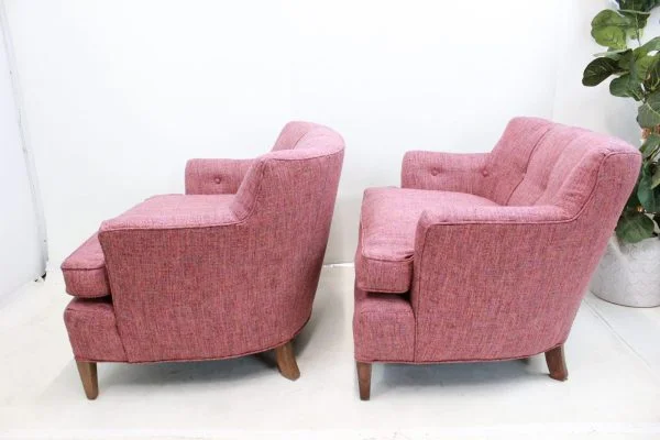 Vintage pair of upholstered chairs | - Image 4