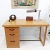 Mid Century Modern blonde desk | - Image 15