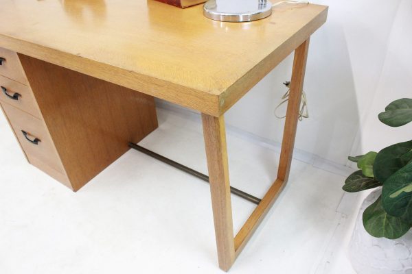 Mid Century Modern blonde desk | - Image 11