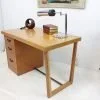 Mid Century Modern blonde desk | - Image 7