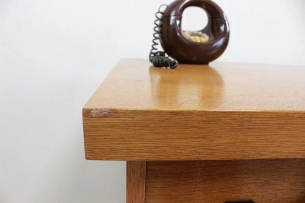 Mid Century Modern blonde desk | - Image 4