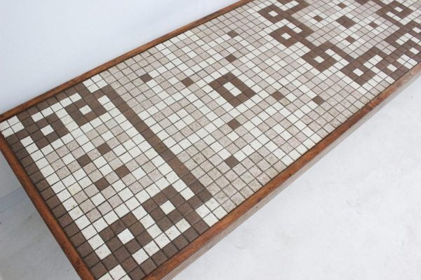 Mid Century Modern tile top coffee table long| - Image 8