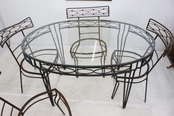 Mid Century Modern patio dining set - Image 9