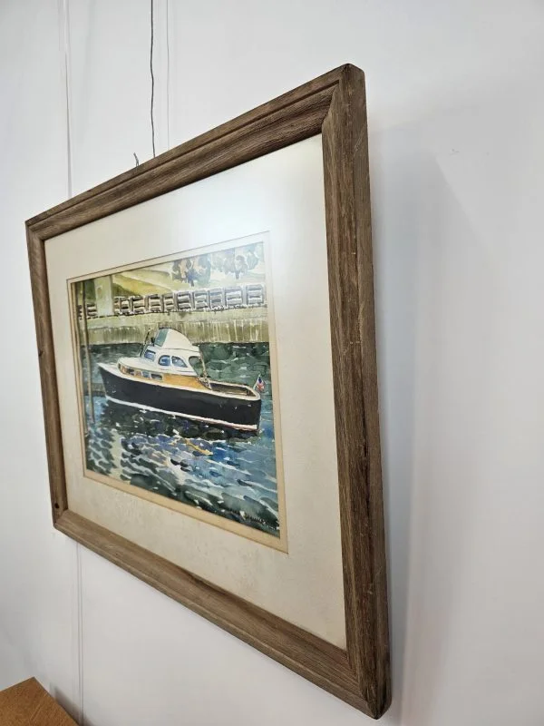 Vintage boat watercolor painting | - Image 4