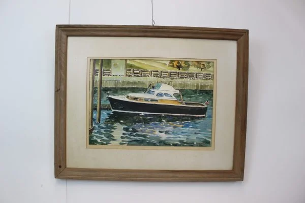 Vintage boat watercolor painting | - Image 3