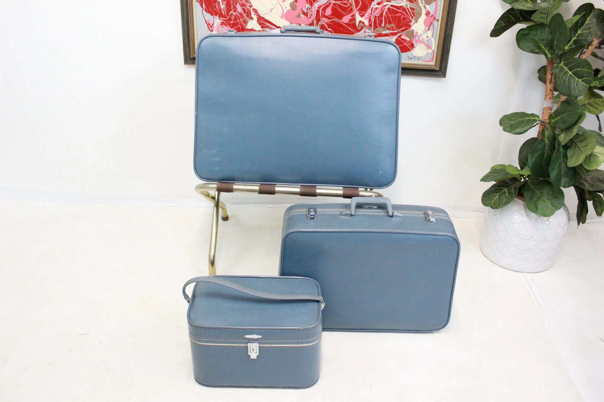 MCM Luggage set of 3 pcs powder blue | - Image 4