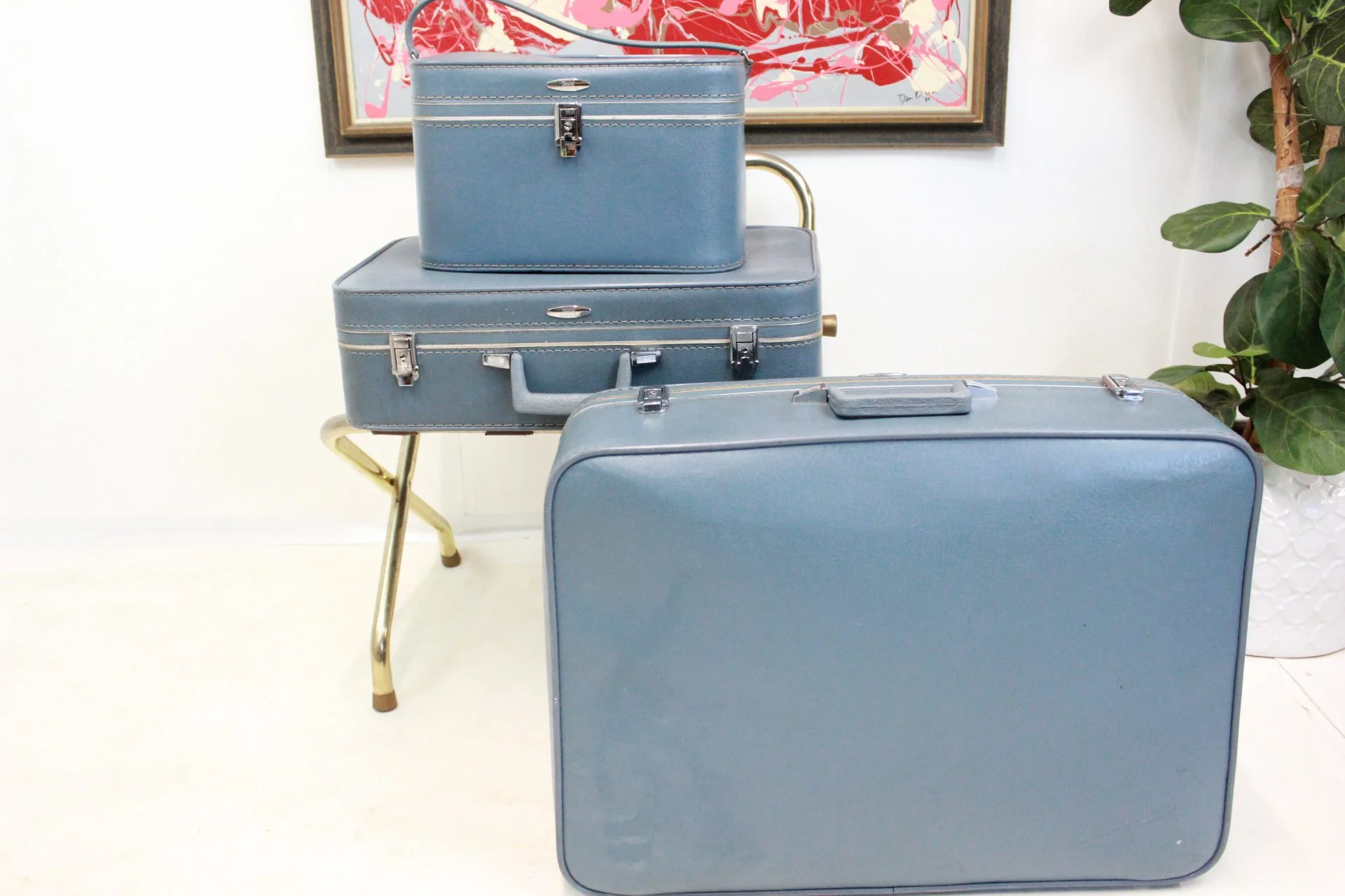 MCM Luggage set of 3 pcs powder blue | - Image 3