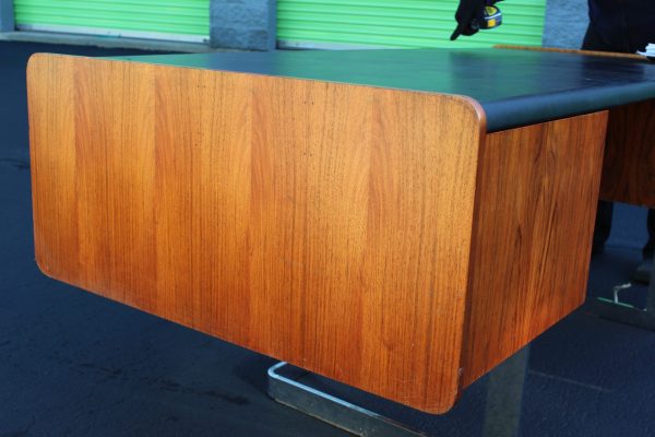 Rosewood and Chrome Desk by Ste. Marie and Laurent - Image 2