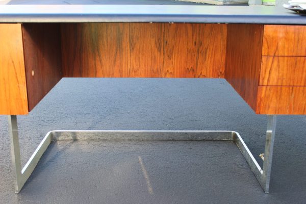 Rosewood and Chrome Desk by Ste. Marie and Laurent - Image 4