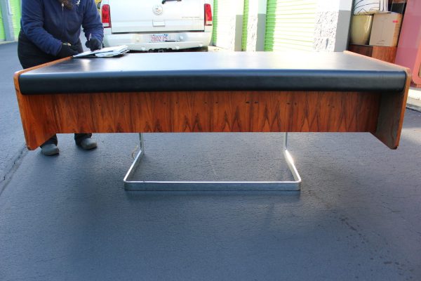 Rosewood and Chrome Desk by Ste. Marie and Laurent - Image 5