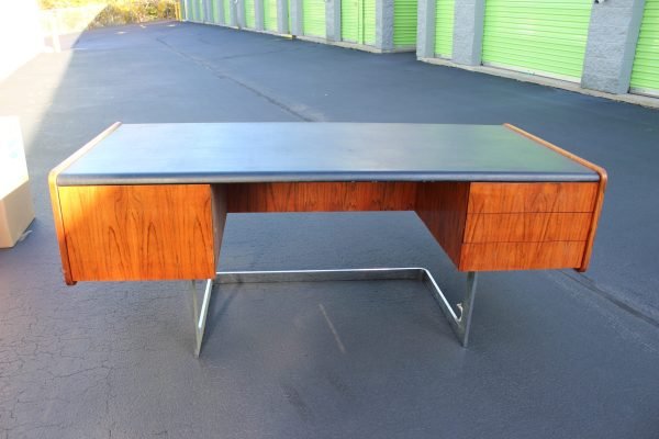 Rosewood and Chrome Desk by Ste. Marie and Laurent - Image 8