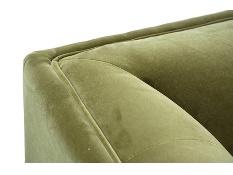 Contemporary Olive green velvet sofa - Image 2