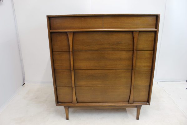 Mid Century Modern Red Lion table highboy |