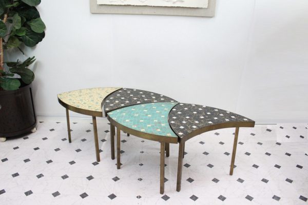 Mid Century Modern tables Italian mezza luna |