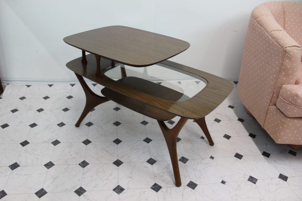 Mid Century Modern Scupltural step side table |