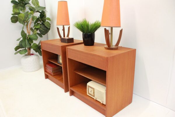 Mid 20th Century Danish Modern Nightstands - Set of 2 - Image 5