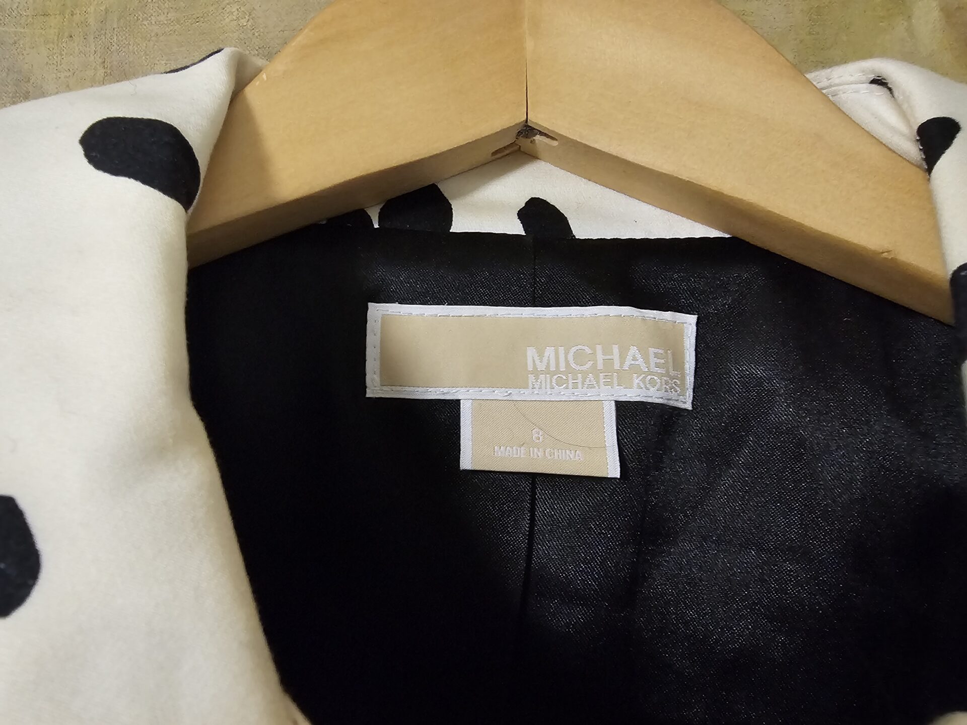 Michael Kors Black & White Spotted Jacket – Cropped Tailored Women’s Statement Blazer - Image 3