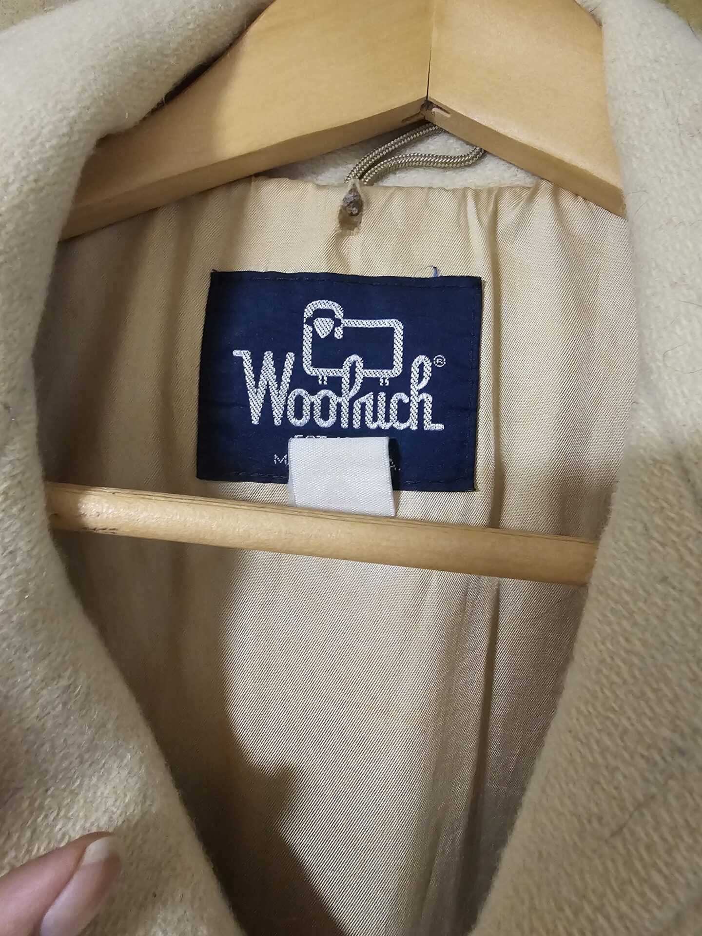Vintage Woolrich Striped Wool Jacket – Cream 70s Zip Front Women’s Jacket - Image 4