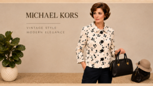 Michael Kors Black & White Spotted Jacket – Cropped Tailored Women’s Statement Blazer