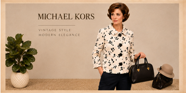 Michael Kors Black & White Spotted Jacket – Cropped Tailored Women’s Statement Blazer